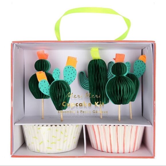 🩷3/$15🩷 NIB Cactus Cupcake Topper, 24 pc - Picture 1 of 6